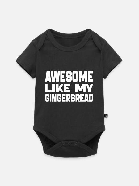 Awesome Like My Lebkuchenmann Kekse Geschenk 2024 - Baby Premium Kurzarmbody - Schwarz