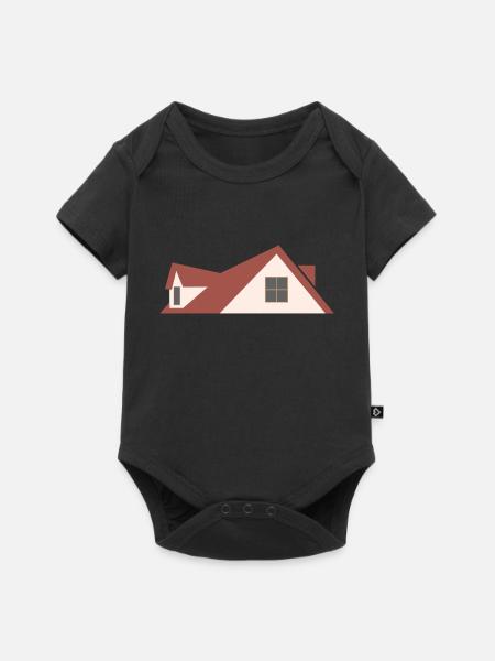 Dach - Baby Premium Kurzarmbody - Schwarz