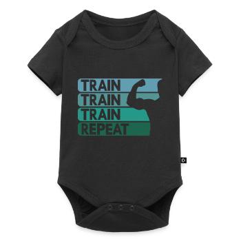 Fitness Musculation Athlètes Sports de fitness Sports - Body à manches courtes Premium Bébé - noir - Devant