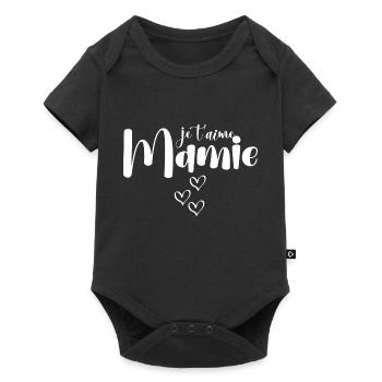 je t aime Mamie - cadeau pour grand mere - Body à manches courtes Premium Bébé - noir - Devant