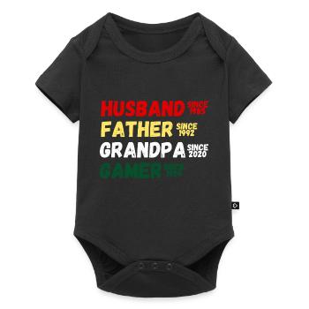 Chemise personnalisée papa grand-père, chemise de fête des pères - Body à manches courtes Premium Bébé - noir - Devant