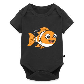 Humour petit poisson clown - Body à manches courtes Premium Bébé - noir - Devant