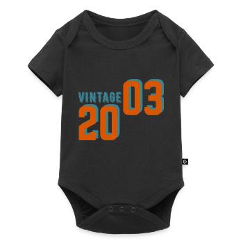 Vintage rétro 2003 - Body à manches courtes Premium Bébé - noir - Devant