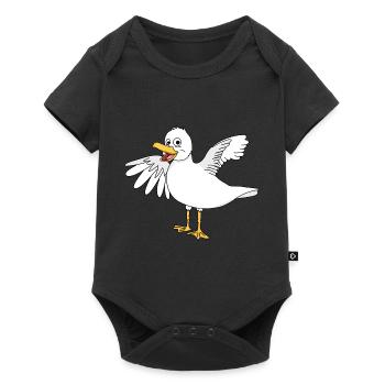 Seagull - crazy bird from the coast - Baby Premium short-sleeve bodysuit - black - Front