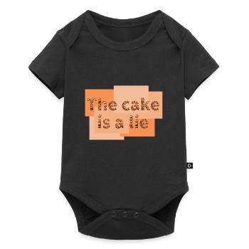 The cake is a lie - Baby Premium short-sleeve bodysuit - black - Front