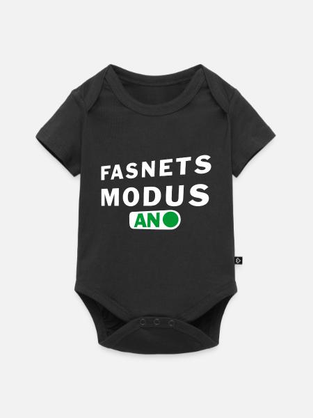 fasnetsmodus weiss - Baby Premium Kurzarmbody - Schwarz