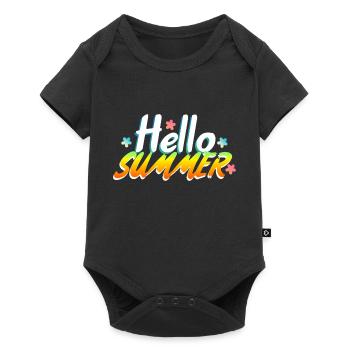 Hello Summer - Baby Premium short-sleeve bodysuit - black - Front