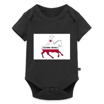 California State Flag Cowboy - Baby Premium short-sleeve bodysuit - black - Front