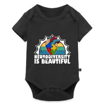 La neurodiversité est une belle pièce du puzzle de l’autisme - Body à manches courtes Premium Bébé - noir - Devant