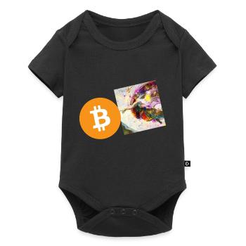 Crypto Creation Hand 6 Bitcoin BTC - Baby Premium short-sleeve bodysuit - black - Front