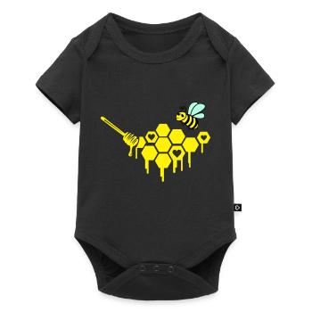 imker - Baby Premium Kurzarmbody - Schwarz - Vorne