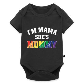 Lesbienne Maman Gay Pride Je suis Maman Elle Est Maman LGBT - Body à manches courtes Premium Bébé - noir - Devant