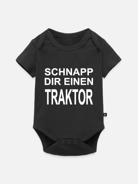 Traktor - Baby Premium Kurzarmbody - Schwarz