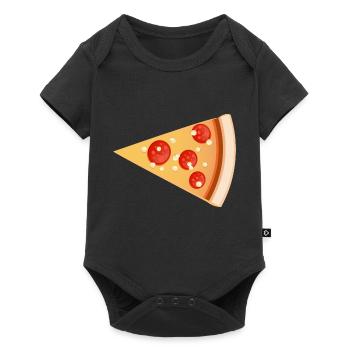 Pizza kid Pizza slice - Baby Premium short-sleeve bodysuit - black - Front