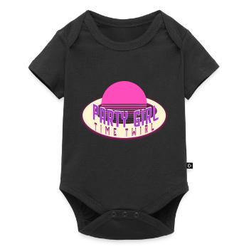 Dancing Queen Girl Retro Party Disco Music Dancer - Body à manches courtes Premium Bébé - noir - Devant