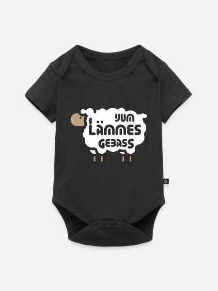 vum Lämmes gebass - Baby Premium Kurzarmbody - Schwarz