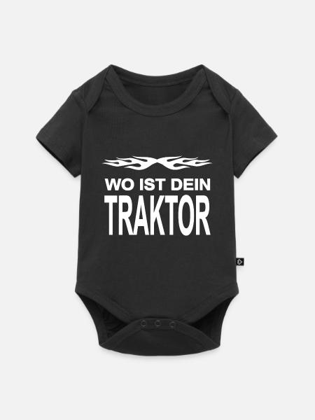Traktor - Baby Premium Kurzarmbody - Schwarz