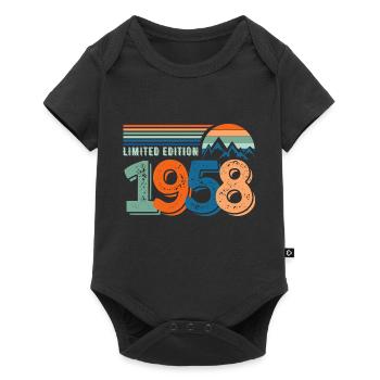 Limitierte Auflage 1958 - Baby Premium Kurzarmbody - Schwarz - Vorne