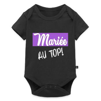 EVJF. MARIEE - Body à manches courtes Premium Bébé - noir - Devant