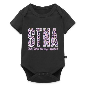 STNA State Tested Nursing Assistant - Baby Premium short-sleeve bodysuit - black - Front
