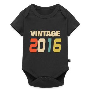 2016 Vintage Retro Classic 2016 - Baby Premium Kurzarmbody - Schwarz - Vorne