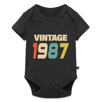1987 Vintage Retro Classique 1987 - Body à manches courtes Premium Bébé - noir - Devant