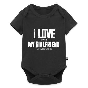 I love it when my girlfriend Let's me play poker - Baby Premium short-sleeve bodysuit - black - Front