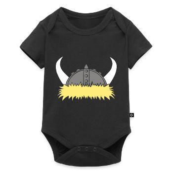Viking helmet - Baby Premium short-sleeve bodysuit - black - Front