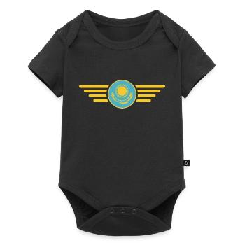 J’aime le Kazakhstan, T-shirt design de style élégance - Body à manches courtes Premium Bébé - noir - Devant