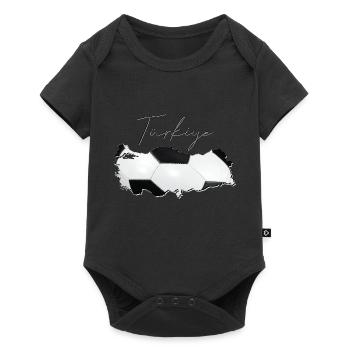 Turquie Türkiye Carte encadrée Real Football TR - Body à manches courtes Premium Bébé - noir - Devant