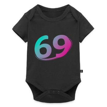 Numéro 69 multicolore - Body à manches courtes Premium Bébé - noir - Devant