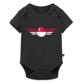 J’aime Singapour, T-shirt design de style élégance - Body à manches courtes Premium Bébé - noir - Devant