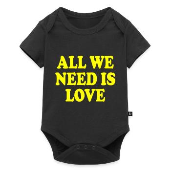 all we need is love - Baby Premium short-sleeve bodysuit - black - Front