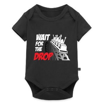 Wait For The Drop Roller Coaster - Baby Premium Kurzarmbody - Schwarz - Vorne