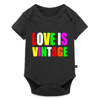 Love is vintage - Baby Premium short-sleeve bodysuit - black - Front