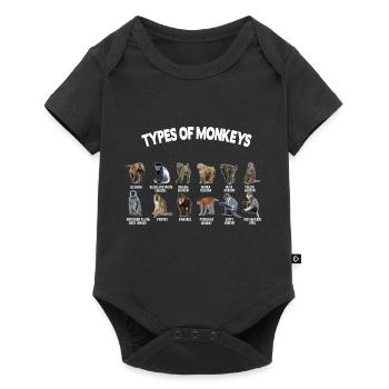 Types Of Monkeys Monkeys Breeds list - Body à manches courtes Premium Bébé - noir - Devant