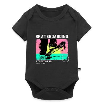 Skateboarding Skate Skater Skateboard Sk8 Vintage - Body à manches courtes Premium Bébé - noir - Devant