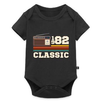 Anniversaire 1982 retro classic - Body à manches courtes Premium Bébé - noir - Devant