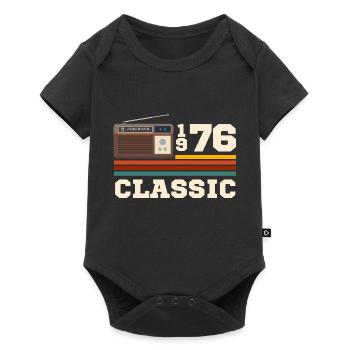 Anniversaire 1976 retro classic - Body à manches courtes Premium Bébé - noir - Devant