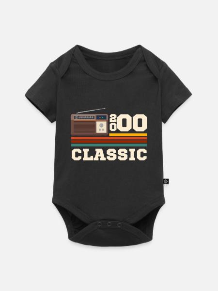 Jubiläum 2000 Retro Klassiker - Baby Premium Kurzarmbody - Schwarz