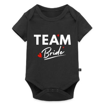 Team Bride Hearts - Brautgeschenk - Baby Premium Kurzarmbody - Schwarz - Vorne