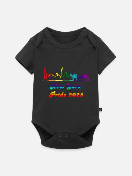 Fierté 2025 NY - Body à manches courtes Premium Bébé - noir