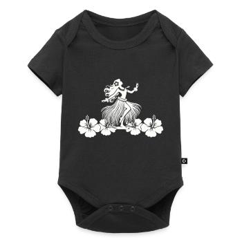 Hawaï Femme Hibiscus - Body à manches courtes Premium Bébé - noir - Devant