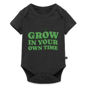 Grow In Your Own Time – Grow at Your Own Pace - Baby Premium short-sleeve bodysuit - black - Front