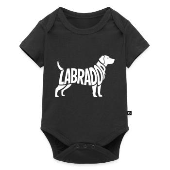 Labrador - Cute Dog Caligraphy Sticker - Baby Premium short-sleeve bodysuit - black - Front