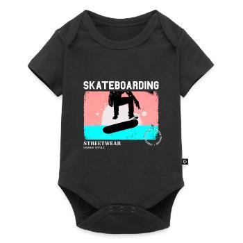 Skateboarding Skate Skater Skateboard Sk8 Vintage - Baby Premium short-sleeve bodysuit - black - Front