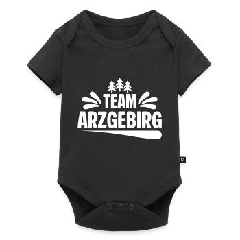 Team Erzgebirge - Baby Premium Kurzarmbody - Schwarz - Vorne