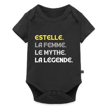 ESTELLE LA FEMME LE MYTHE LA LEGENDE - Body à manches courtes Premium Bébé - noir - Devant