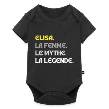 ELISA LA FEMME LE MYTHE LA LEGENDE - Body à manches courtes Premium Bébé - noir - Devant