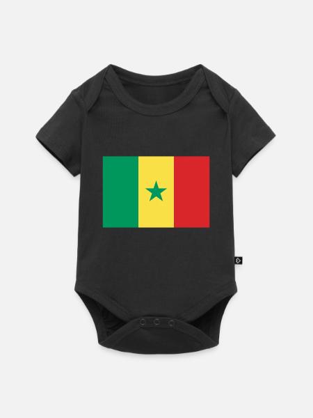 Senegal - Flag - Baby Premium short-sleeve bodysuit - black